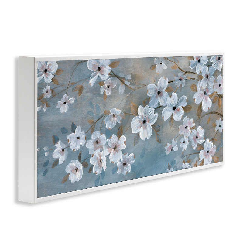  Art traditionnel de giclée encadrée gris traditionnel par Nan, H 10 po x l 24 po