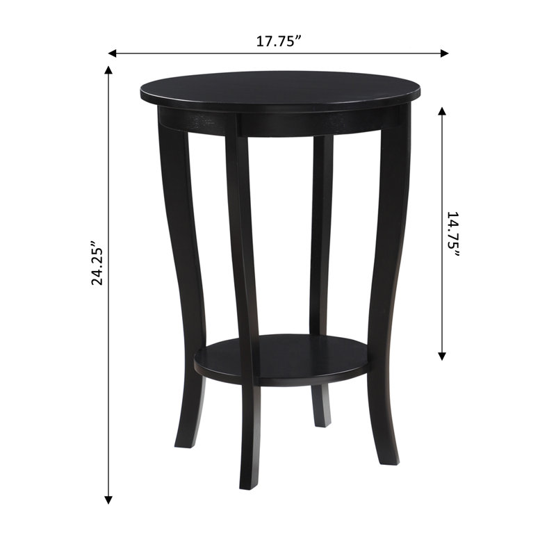 Table de bout ronde Carbin, Noir