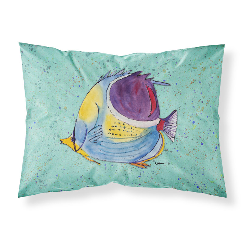 Taie d'oreiller poisson tropical, Bleu sarcelle
