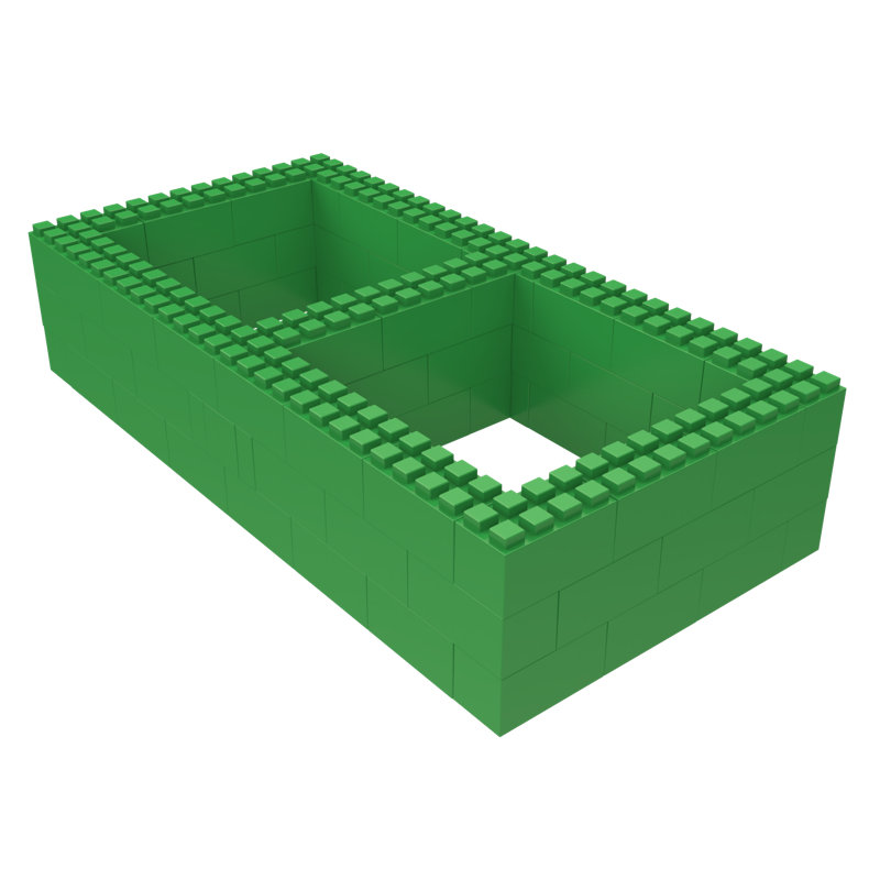 EverBlock Frame Only Bed Kit, Twin, Green