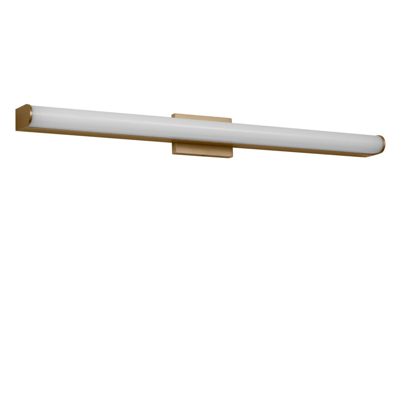 LED Vanity, Satin Brass, 3" H x 30" W x 3.1" D