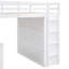 Lit mezzanine double blanc avec tiroirs, bureau et garde-robe - un bureau qui maximise le potentiel du bureau de votre chambre à coucher
