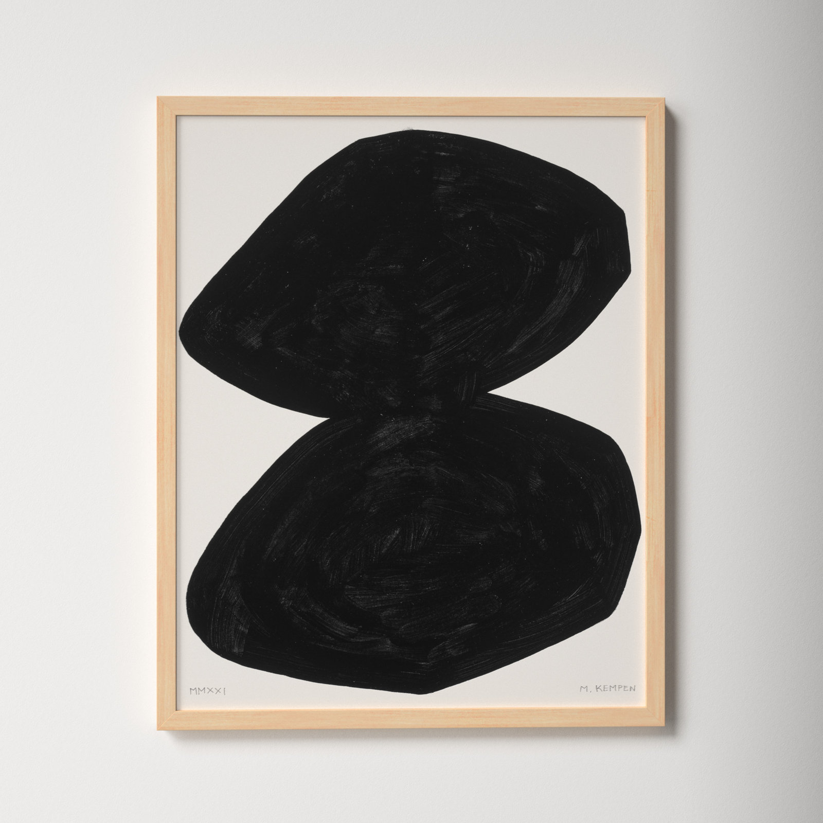 Module On White 2 by Michael Kempen, 30" H x 24" W x 1.25" D, Brown