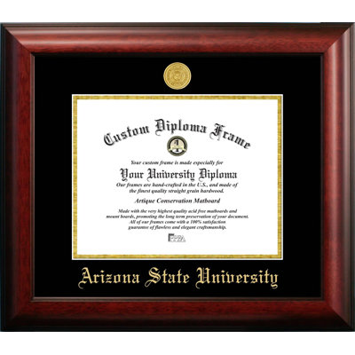 Cadre de diplôme en relief doré ferris state bulldogs NCAA