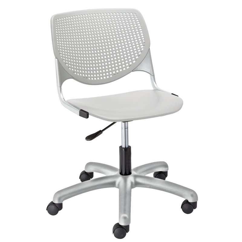 Kool Task Chair, Light Gray, White