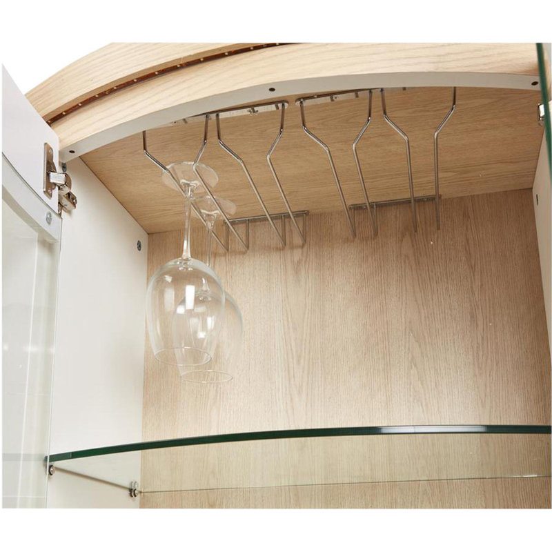 Gregg Display Cabinet, White/Oak 
