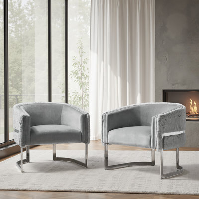 Rosetta Glam Armchair With Metal Legs