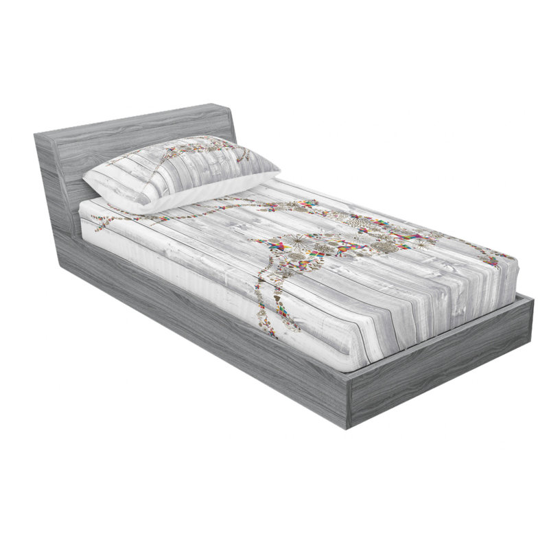 Microfiber Sheet Set, Twin Sheet Set with Fitted Sheet
