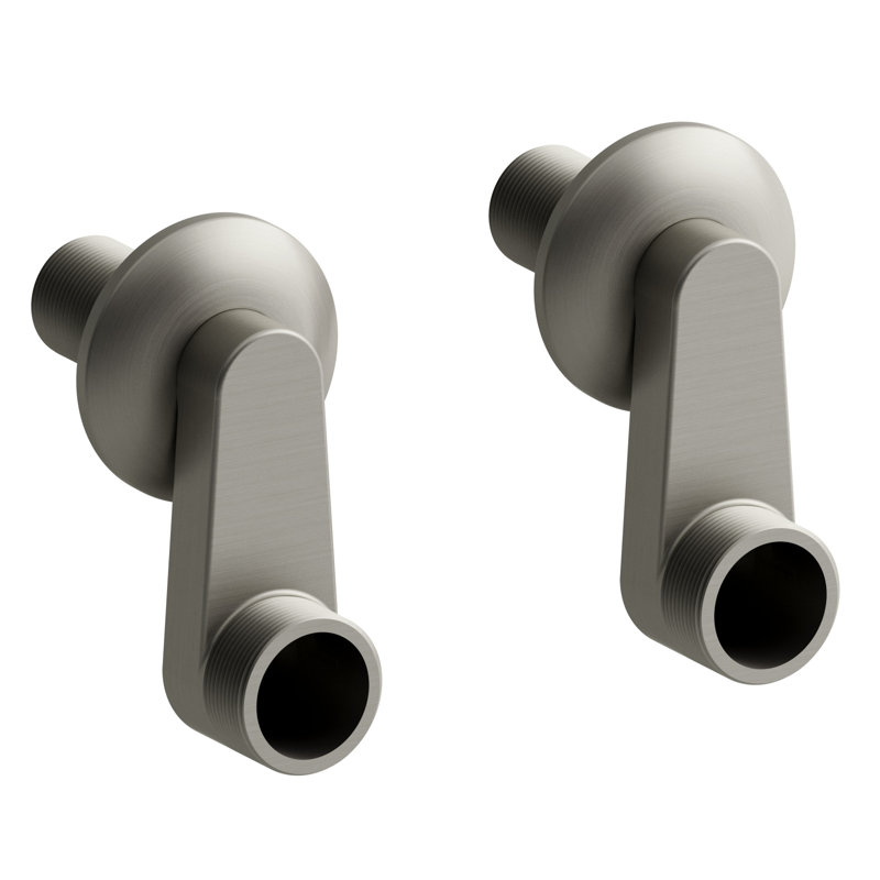 2" Wall Mount Riser Pair, Brushed Nickel