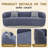 Curved Sofa, 3 Seat Cloud couch sofa Fabric Couch for Living Room-2002800913