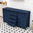 Farmhouse Sideboard with Sliding Barn Doors, 4 Drawers and Power Outlet for Living Room-656081584