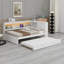 Lit de jour avec tablettes de rangement, USB, DEL et lit gigogne-1855126637