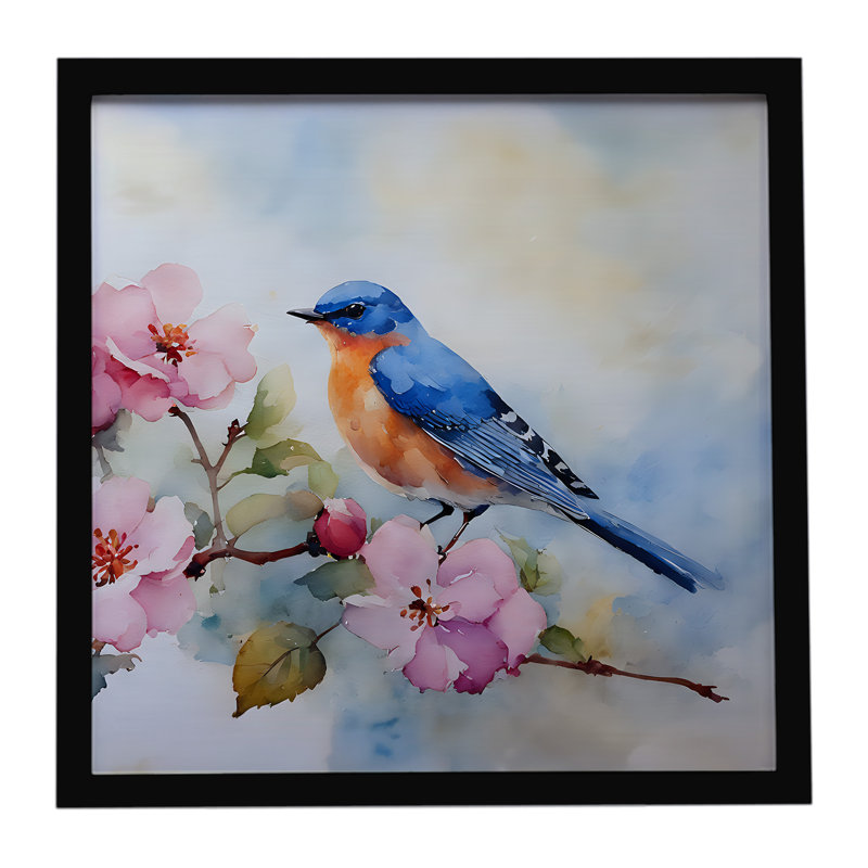 Bluebird Framed Metal Print