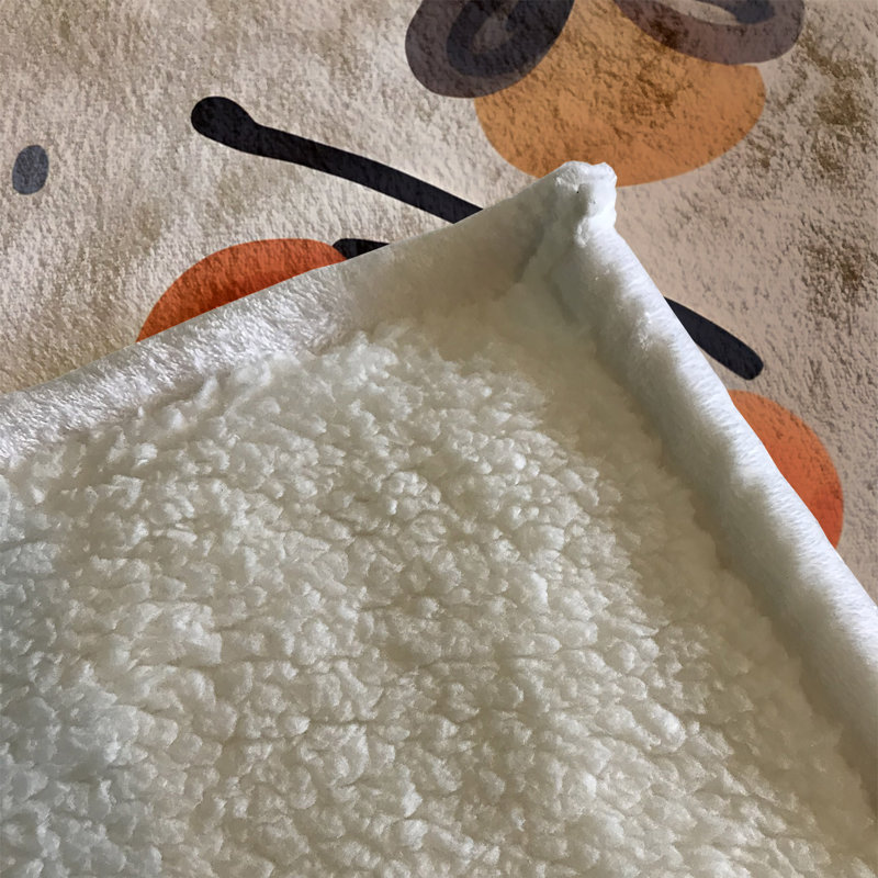 Throw Blanket, 51" W x 60" L, Floral/Abstract, Orange/Gray