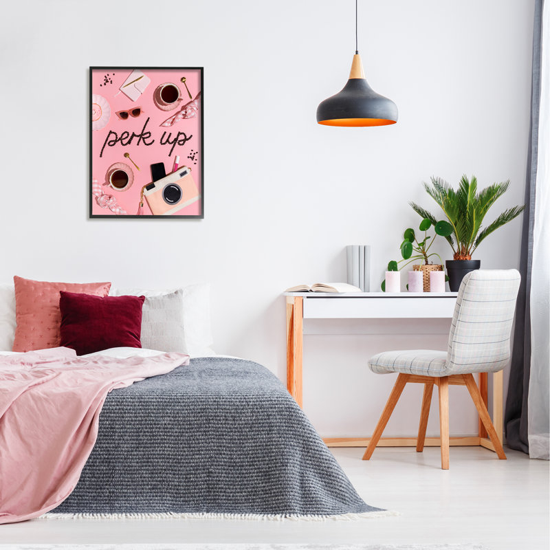 Perk Up Glam Coffees par Lish Creative, Giclée encadrée noir minuit, H 30 po x l 24 po x P 1,5 po