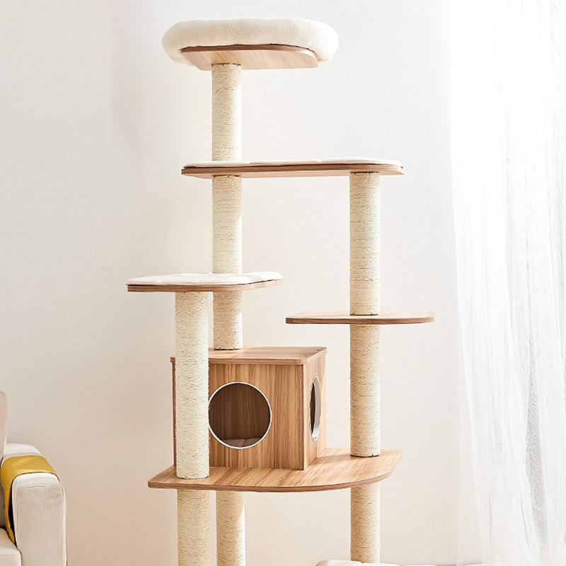 6 Tiers Cat Tree with Condons,Perch,Scratching Posts