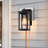 Niyae 11" Classic Outdoor Wall Sconce with Built-in GFCI Outlet 1 Light in Matte Black