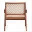Fauteuil d'appoint rembourré beige et naturel, siège confortable pour adultes, accent de côté de chambre à coucher de salon