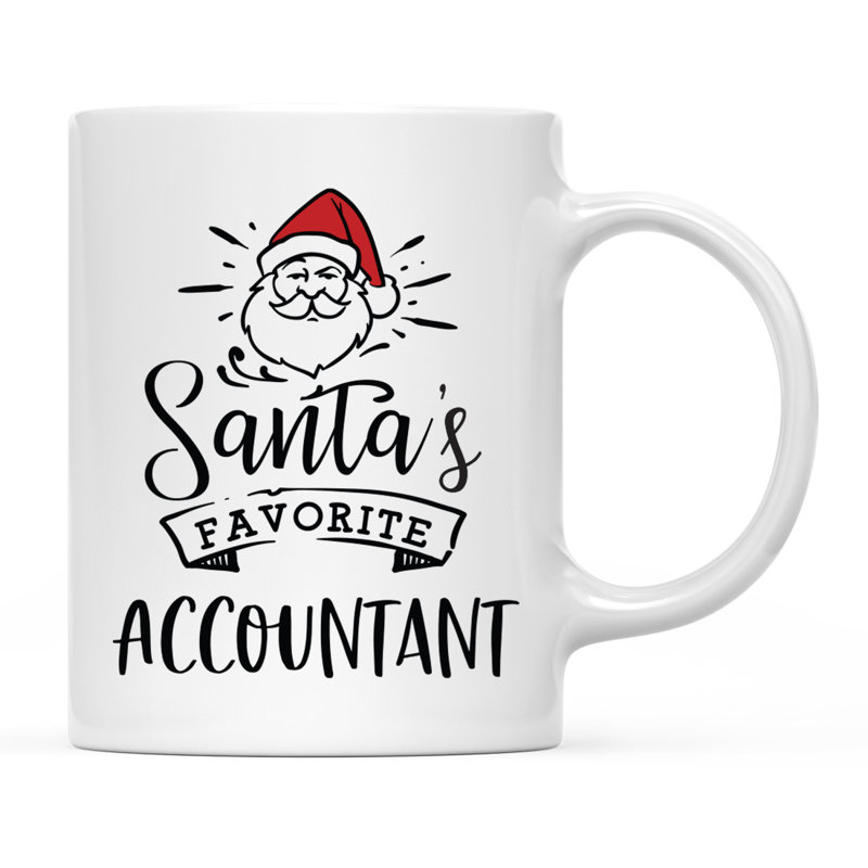 Grande tasse à café Tuileries, « Santa's Favorite Accountant »