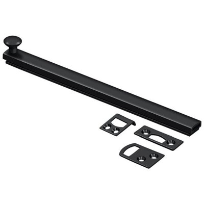 Deltana 8SBCS19 8" Surface Bolt, Concealed Screw, HD in Paint Black