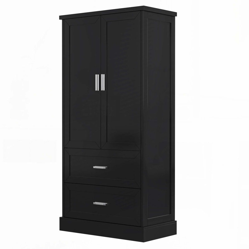 Bathroom Storage Cabinet with Adjustable Shelf, Black