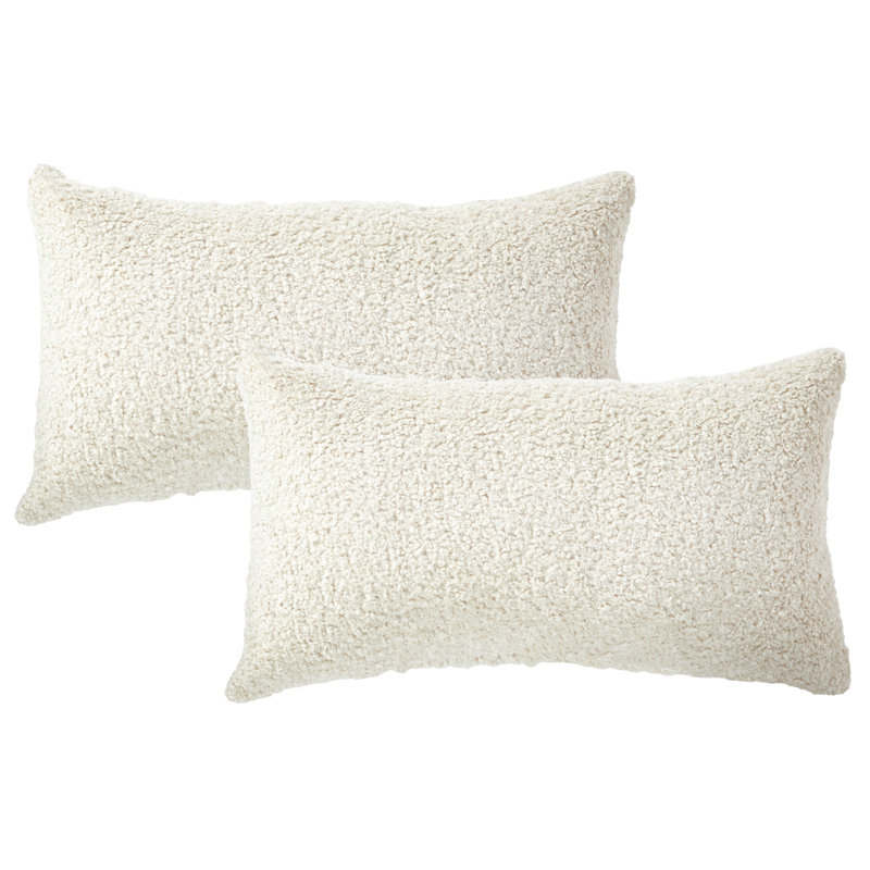 Coussin intérieur texturé Zavia (ensemble de 2), 12 po x 18 po, Quartz Zazzle