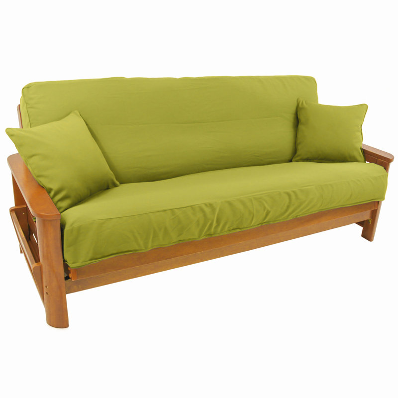 Housse pour futon à coussins carrés/rectangulaires, Lime mojito