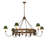 Kennardi 6 - Light Steel Dimmable Chandelier