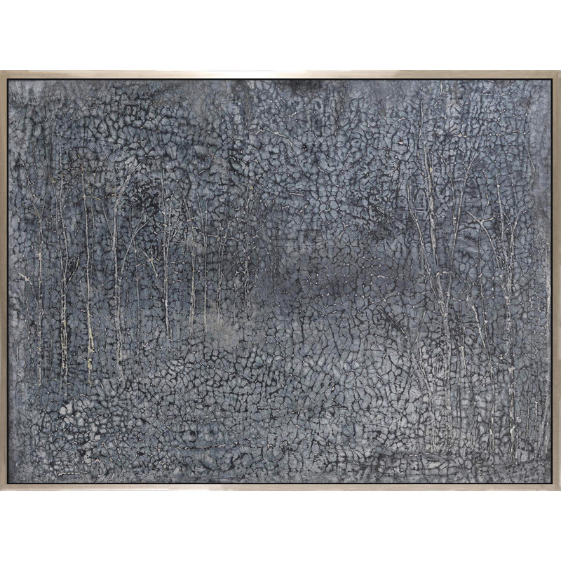 Gray Winter Painting, 48" H x 60" W