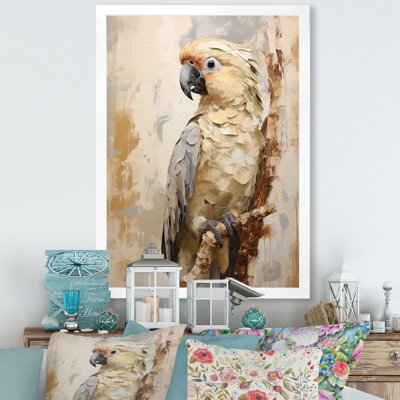 Perroquet beige à plumes élégantes I
