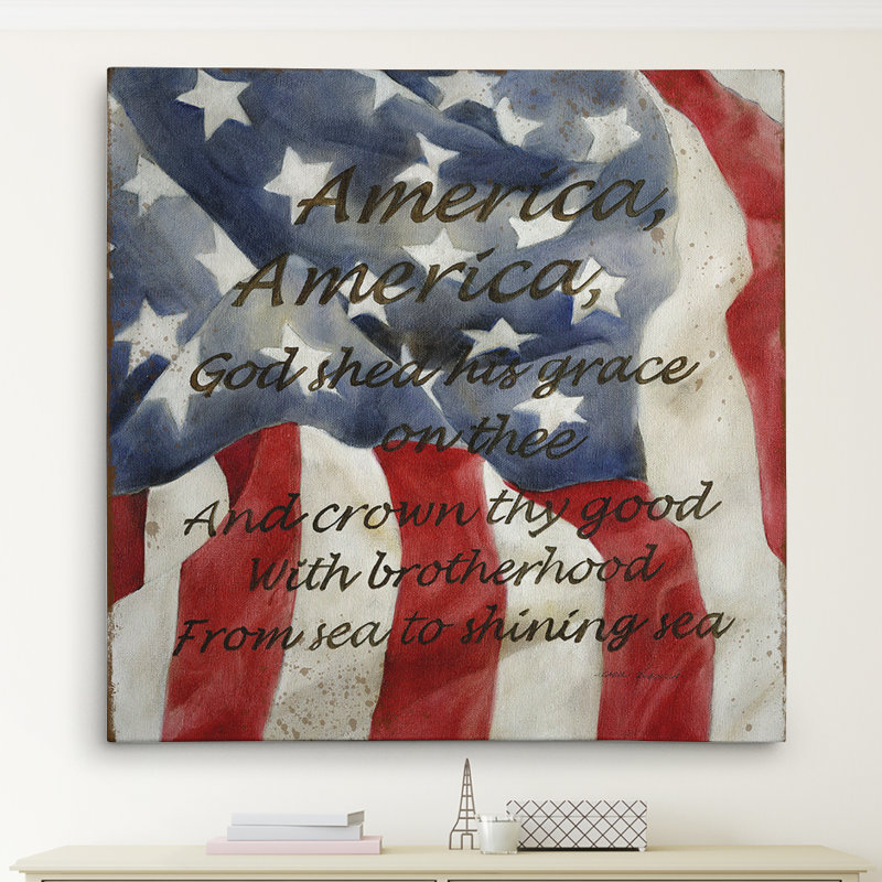 « america », reproduction d’impression sur toile tendue, H 40 po x l 40 po x P 1,5 po