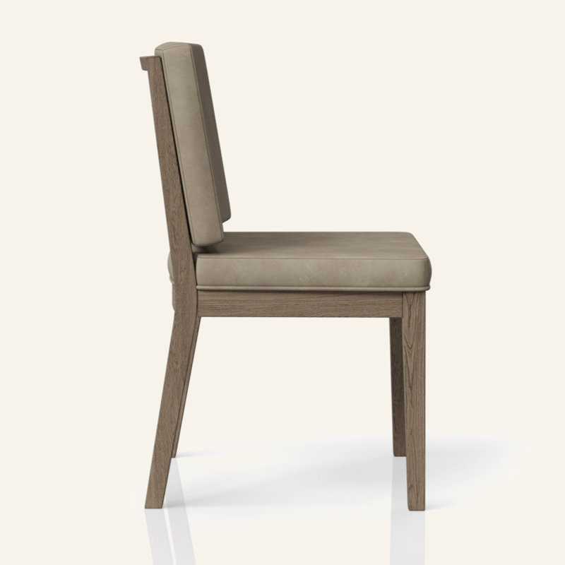 Ensemble de chaises lattes et en cuir à dossier souple (ensemble de deux)