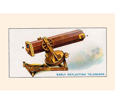 Télescope réfléchissant précoce-impression d’art graphique
