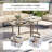 4-Piece Swivel Patio Seating Set – Outdoor Sofa, Swivel Chairs & Nesting Tables