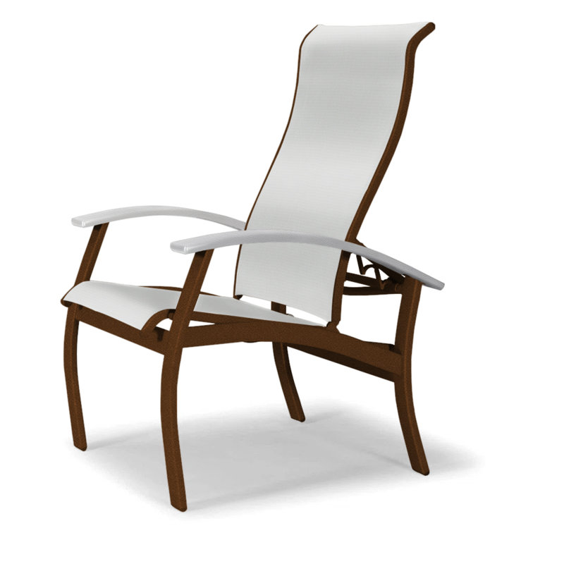 Chaise de patio Askar, Blanc, Blanc 6D Sunbrella®, Kona texturé