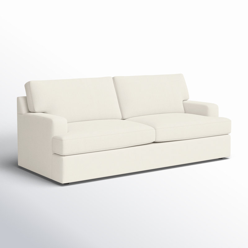 Cleo 84" Upholstered Custom Sleeper Sofa, Bedford Cloud Performance Corduroy