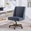 Chaise de bureau pivotante en chenille Mellins-2079463134