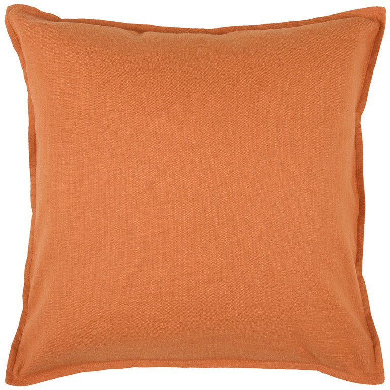 20" Hot Pink Cotton Throw Pillow, Orange