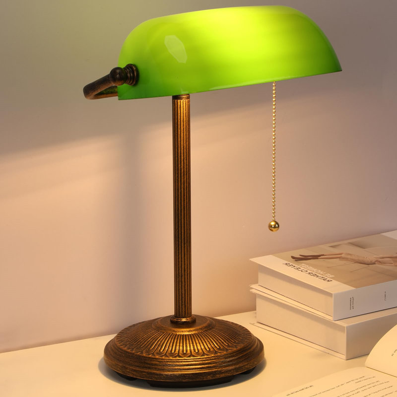 Lampe de bureau rétro avec interrupteur à chaîne