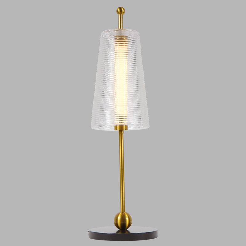 Toscana 20-in Height Integrated LED ETL Certified Table Lamp with Glass Shade