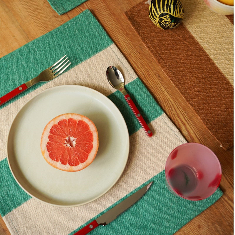 Bistrot Solid 4 - Piece Stainless Steel Flatware Set - Service for 1, Orange