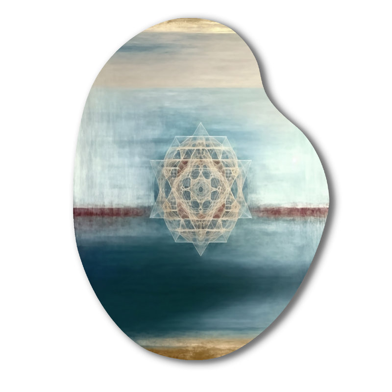Sacrée géométrie dans des tons de couleur rétro - art mural moderne en forme de poire géométrique, H 30 po x l 22 po