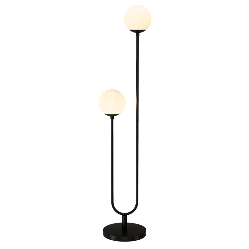 Lampe sur pied 68 po Dufren, Bronze noirci