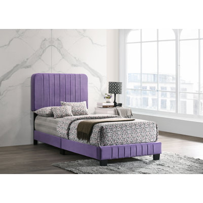 Lodi Twin Box Spring Bed, Purple