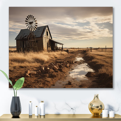 " Wind Turbines Windswept Skies "