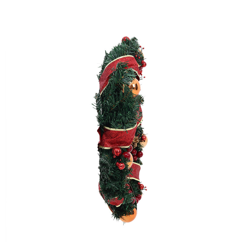 Faux Lighted Plastic Wreath, 50cm H x 50cm W