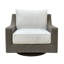 Chaise berçante pivotante pour l'extérieur Nautilus - tissu blanc
