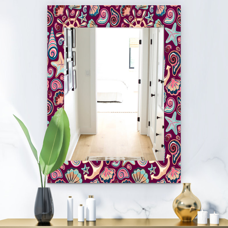 Miroir mural en l 13 coûtal créatures, H 39,4 po x l 29,5 po