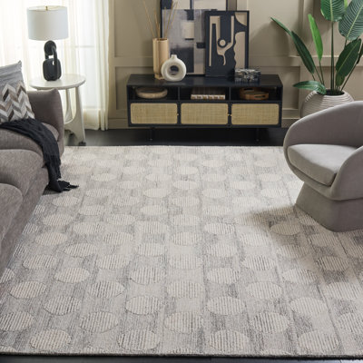 Metro 895, laine 85% touffetée à la main; Tapis géométrique 15% coton