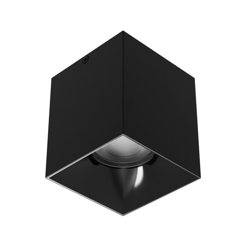 Plafonnier encastré sans cadre à DEL 5 lumières Zoron, Noir, H 4,25 po x l 3,63 po x P 3,63 po